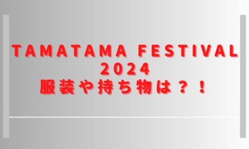 たまフェス2024服装や持ち物は？会場に食べ物や酒・椅子の持ち込み禁止？